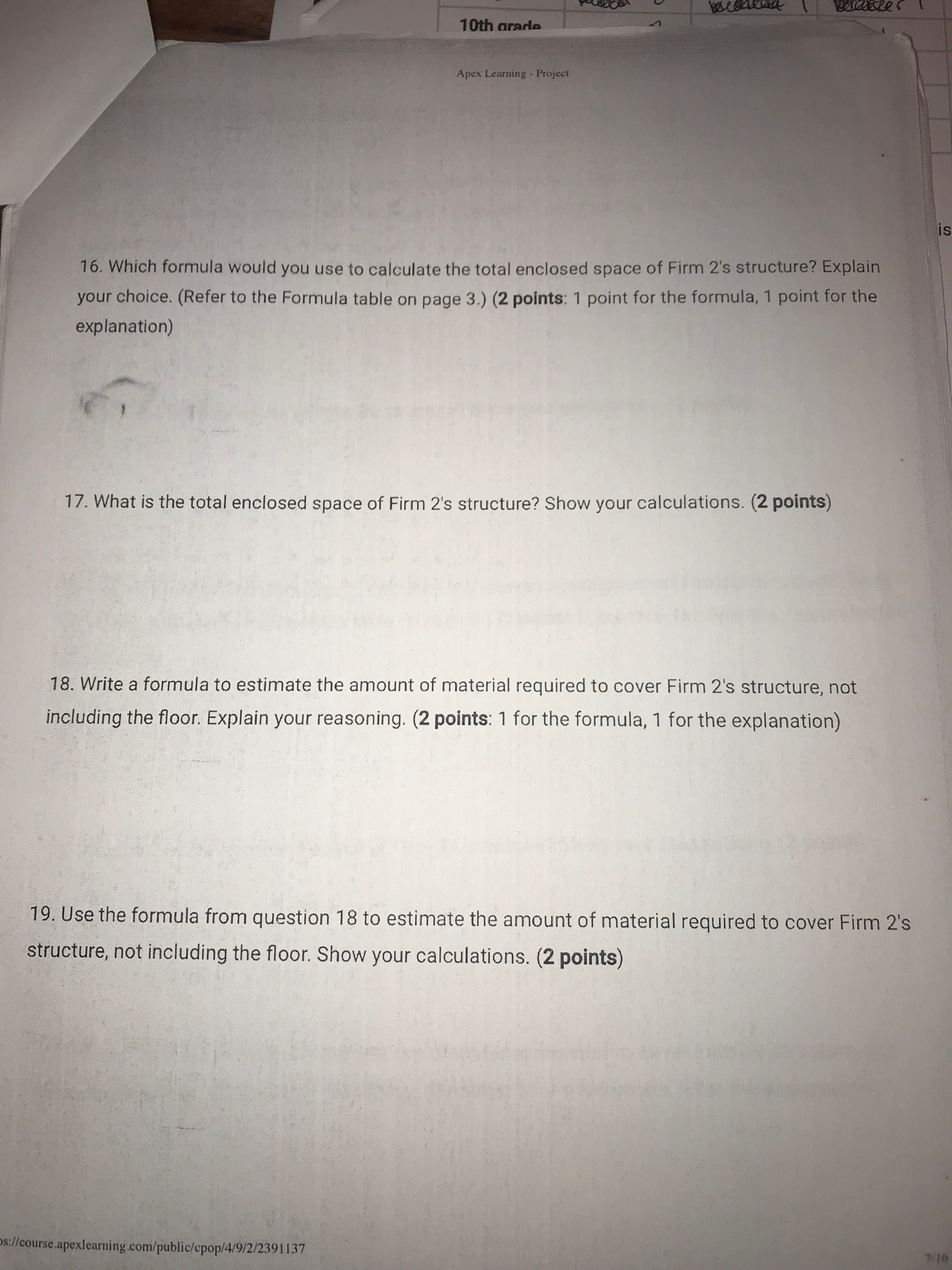 page 3. ) ( 2 points : 7 point for the formula