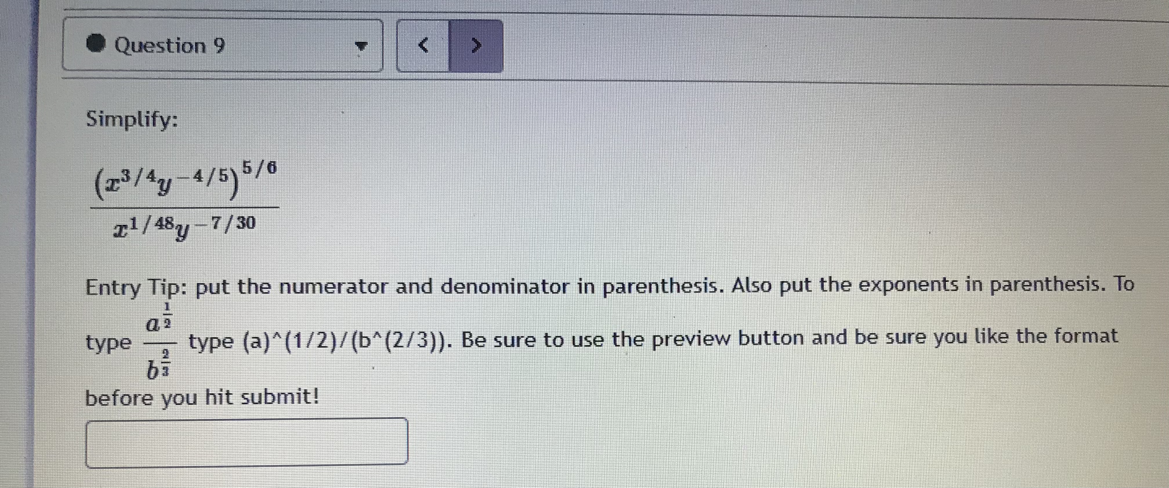 use the preview button and be sure you like the format before