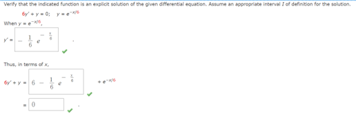  Verify that the indicated function in an explicit solution of the