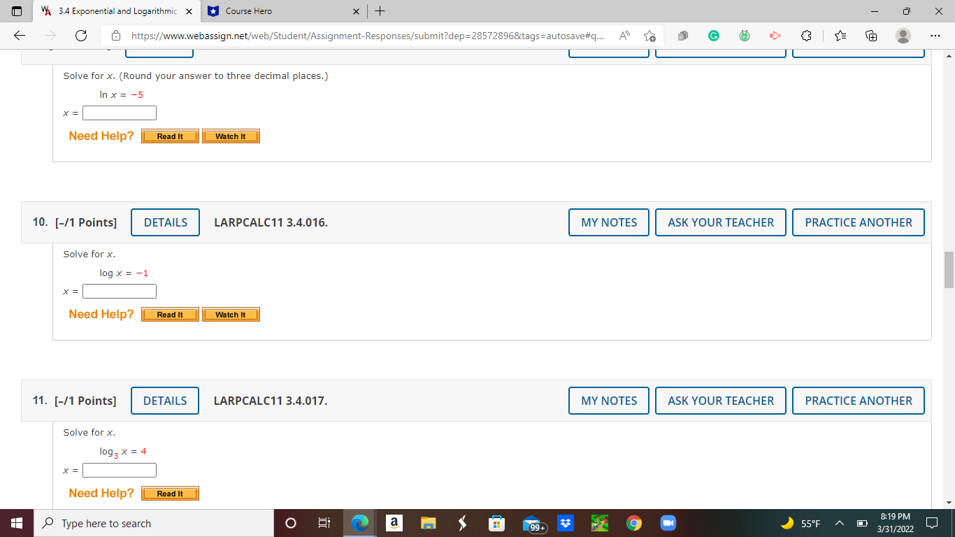 remaining for each question part only changes ifyou submit or change the