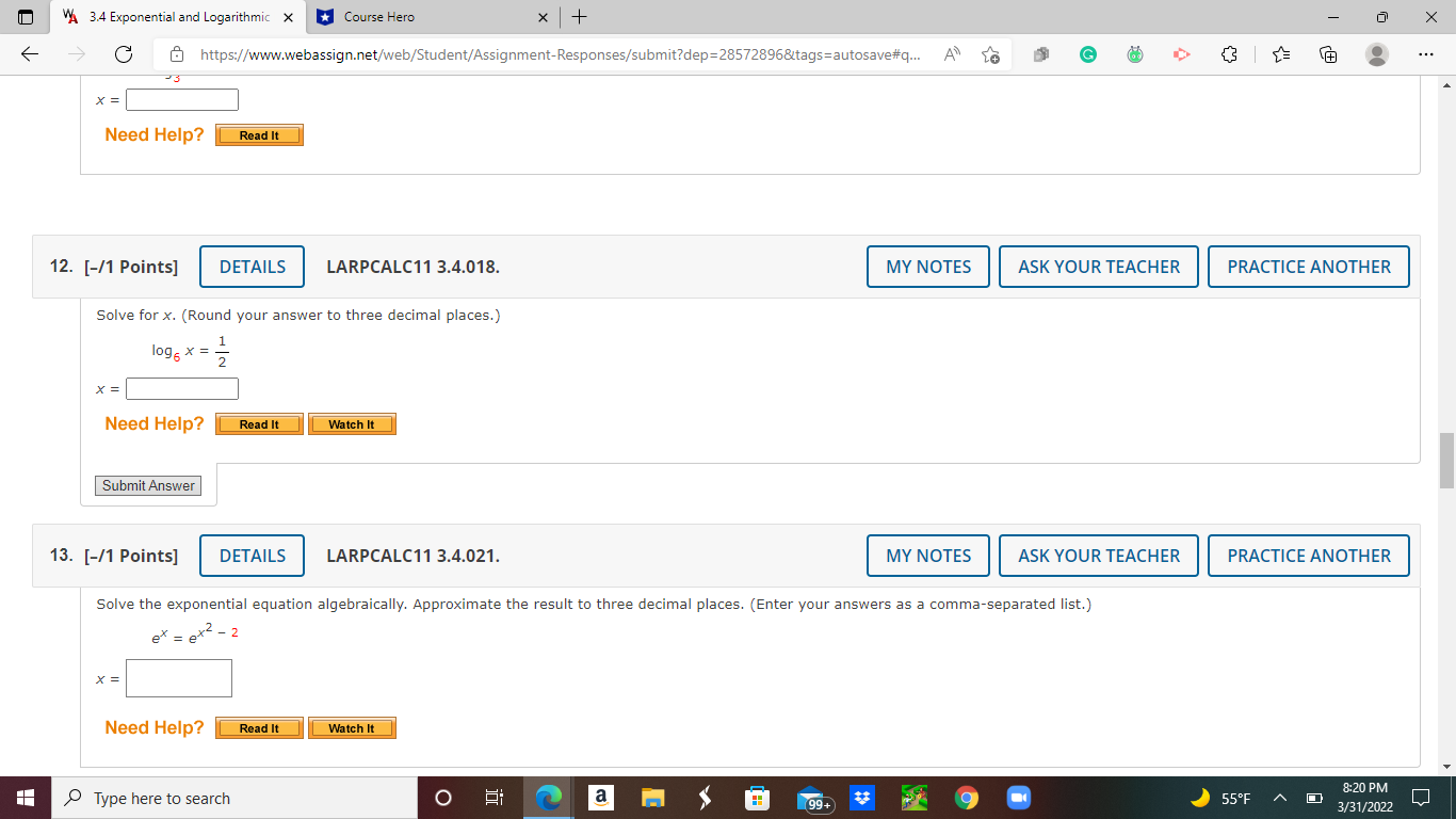answer. Assignment Scoring Your best submission for each question part is used