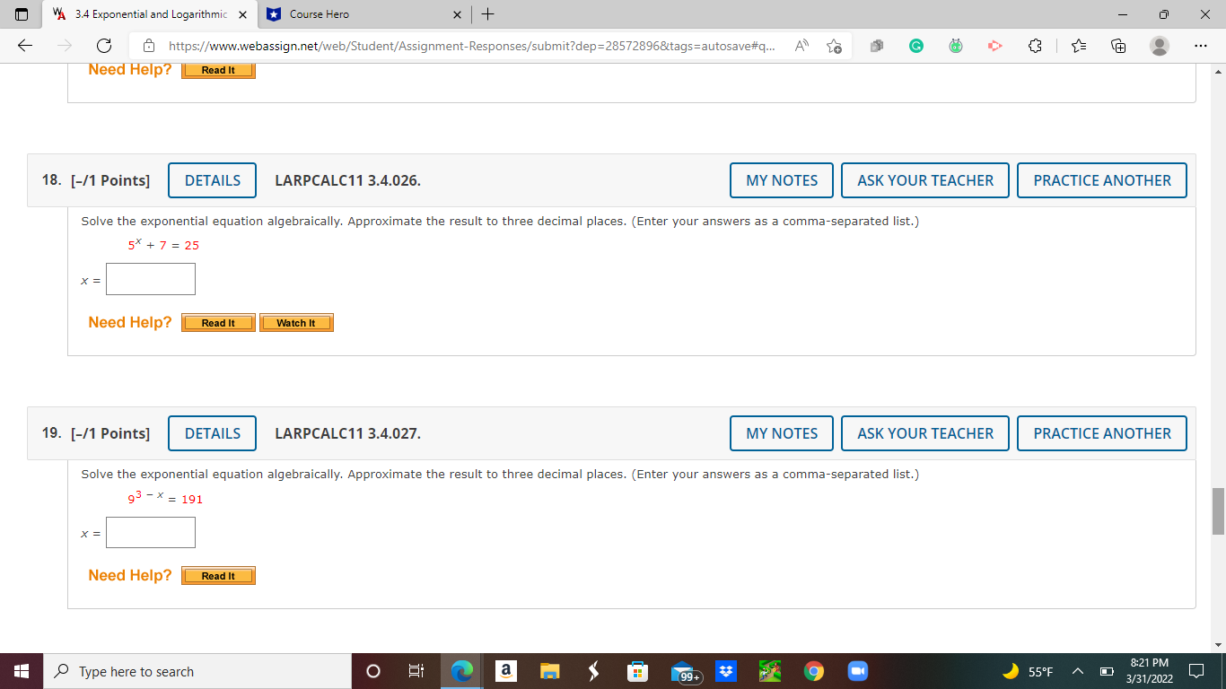 an approximate solution) of the equation. 42" ' 3 = 54 (a)
