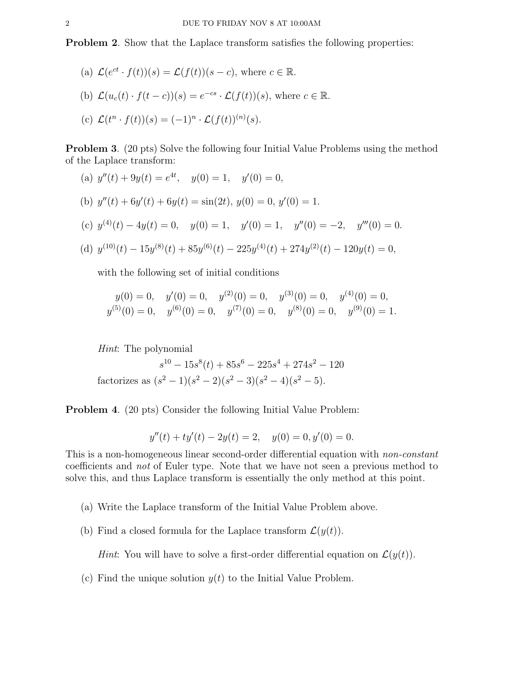 I need help setting up and solving 3A, 3B, 3C and 3D