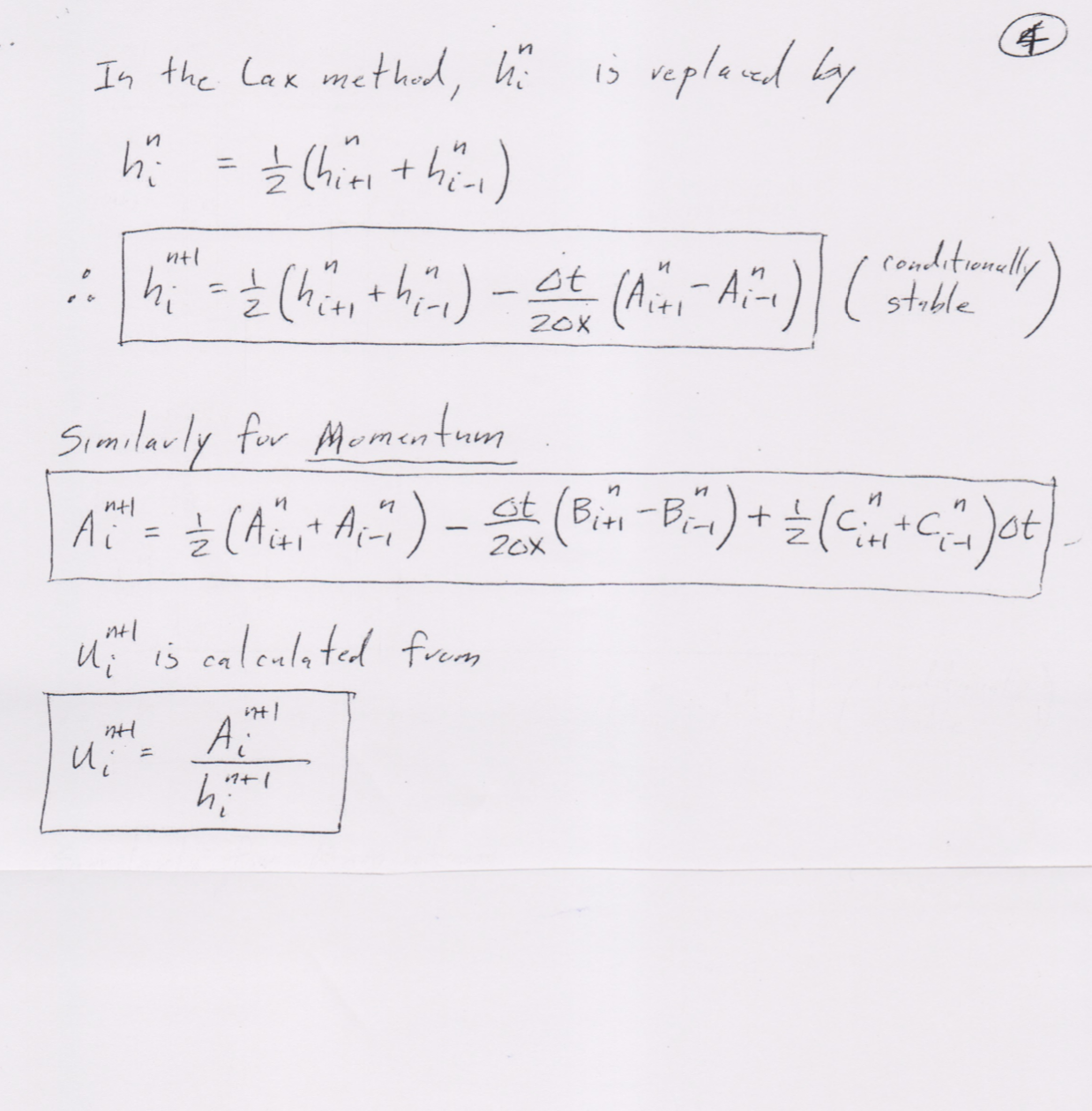 on position x and time t. Please show all the steps! Unsteady