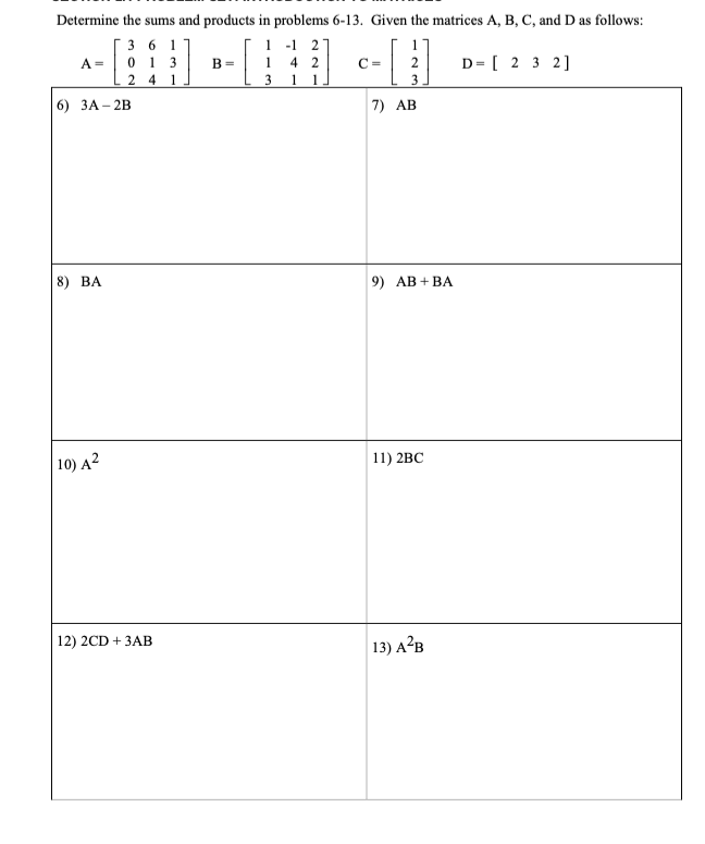 I need help checking my solutions to these equations. Determine the sums
