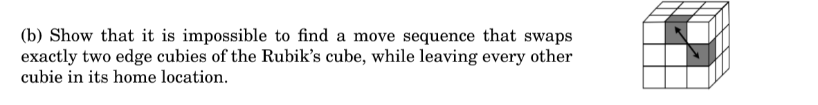 x 3 x 3 cube (a) Show that it is impossible to