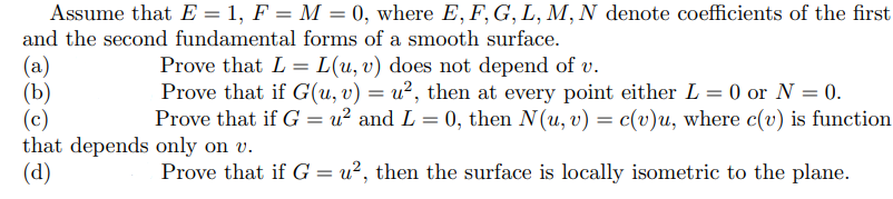 Assume that E = 1, F = M = 0, where E,