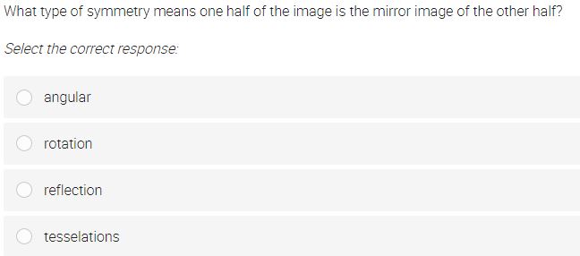 half of the image is the mirror image of the other half?