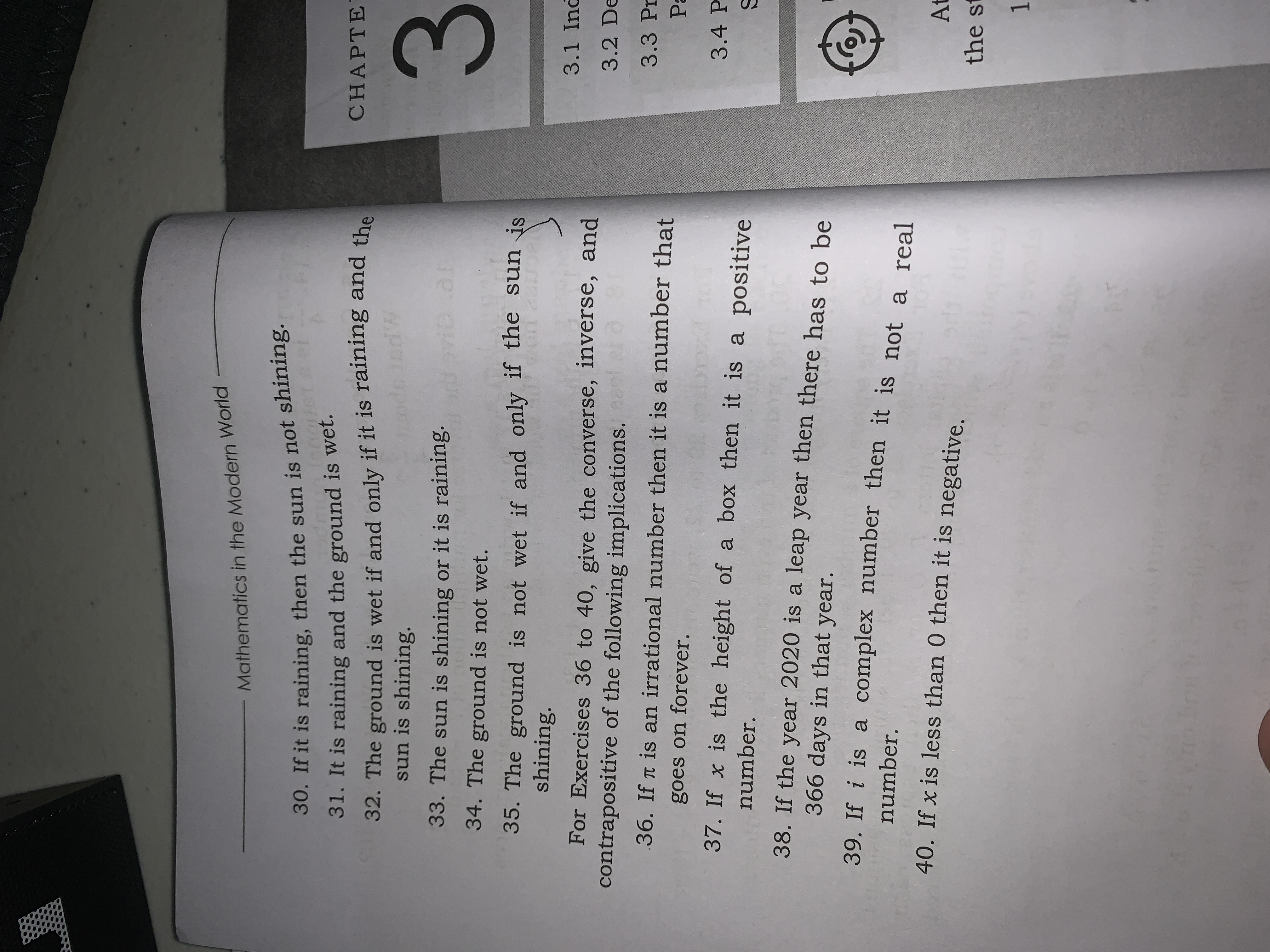 thank you! For Exercises 30 to 35, write the following statements in