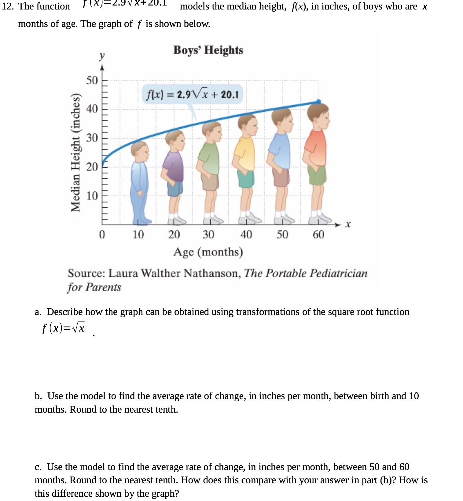  12. The function r lx): 4'3 V x+ 'U'l models the