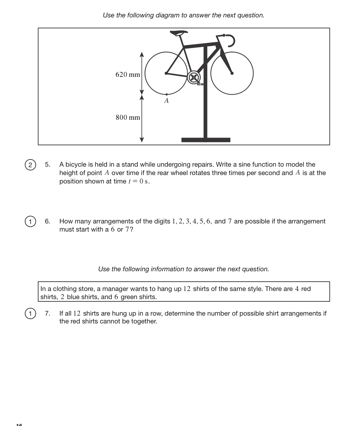 only use the formula sheet I have provided. I will definitely give