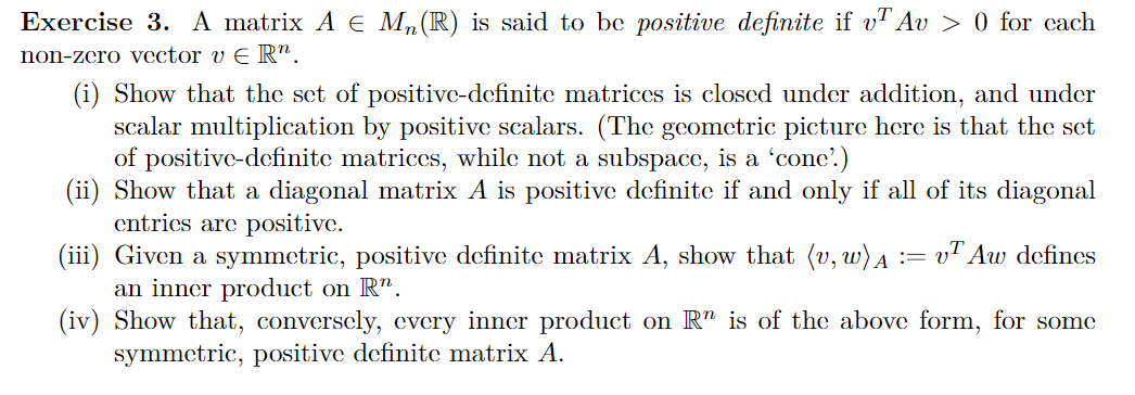 Exercise 3. A matrix A E NA ( HR ) is