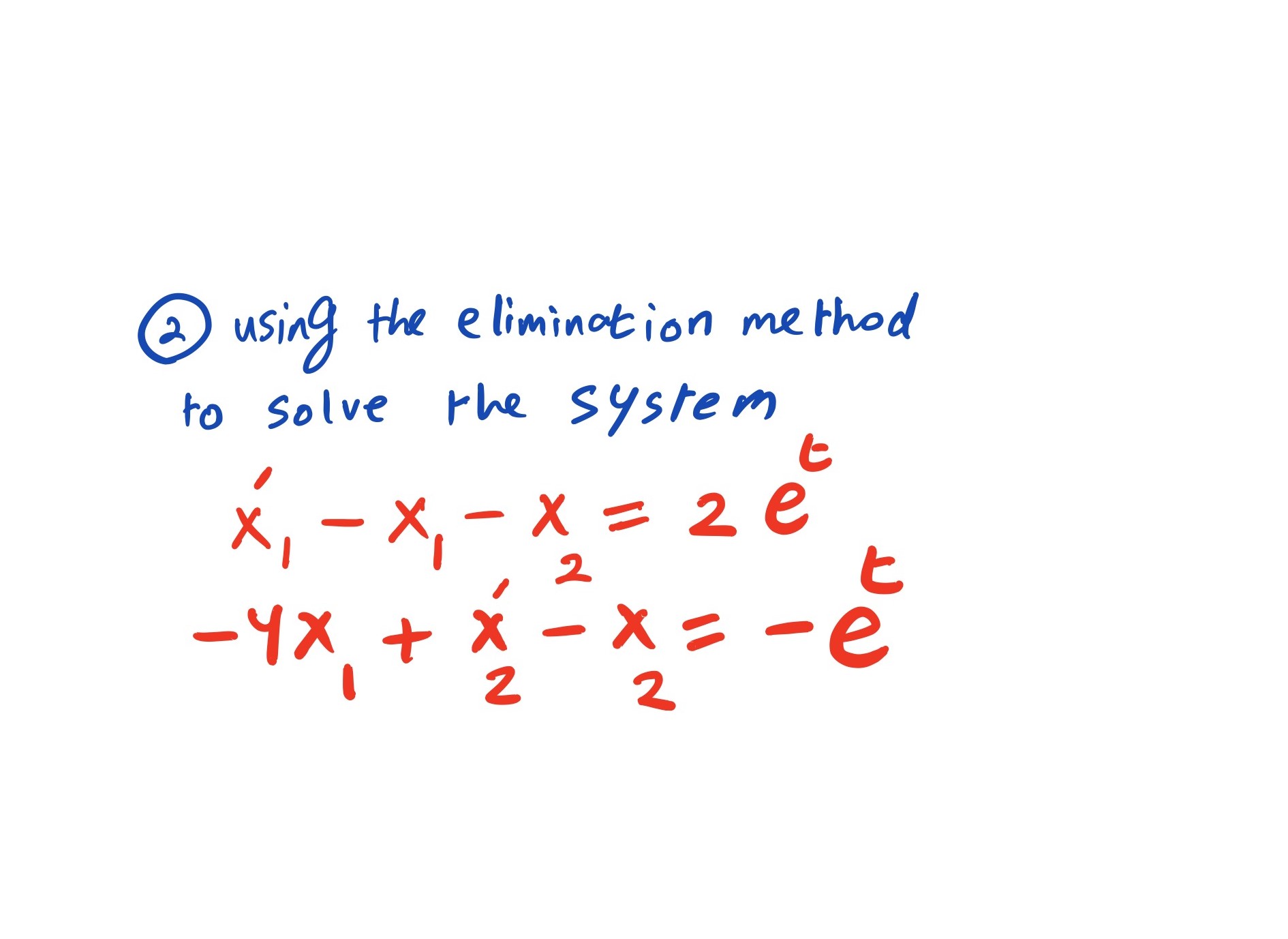 solve using elimination method 2 using the elimination method to solve the