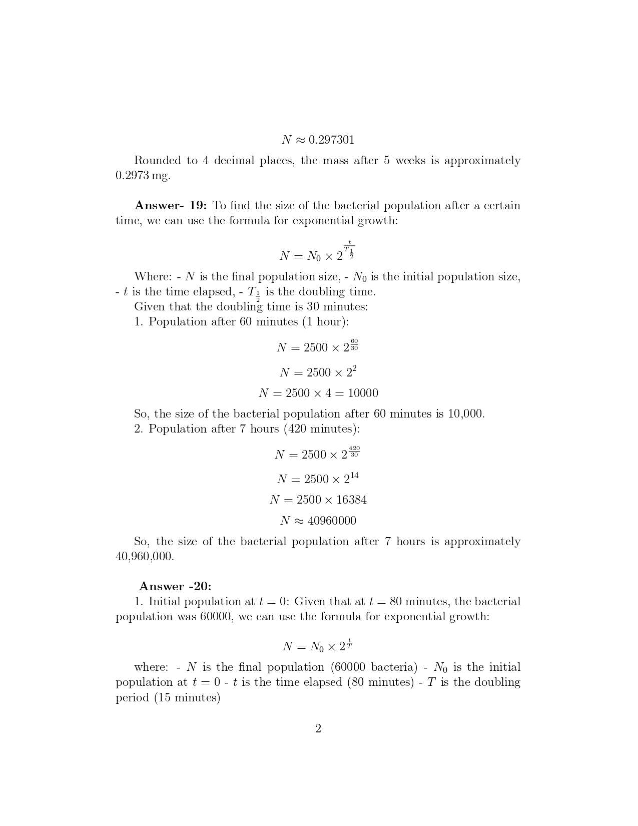 value or round to 4 decimal places) 3. if e^3x = 18,