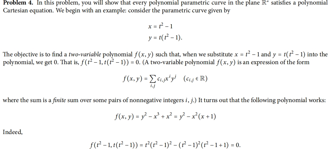 Problem 4. In this problem, you will show that every polynomial