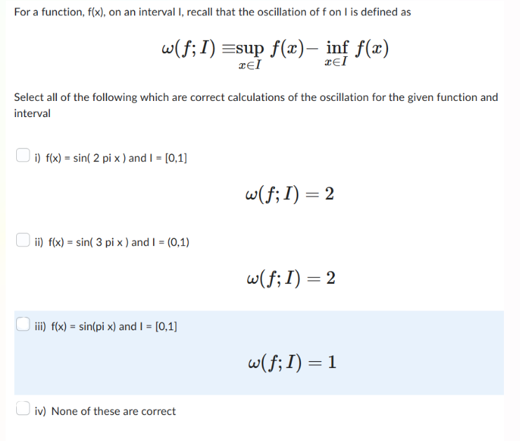  For a function, f(x), on an interval I, recall that the