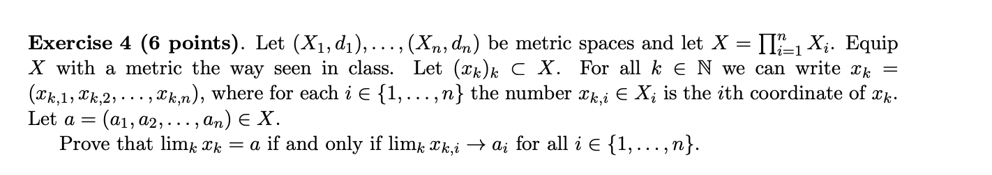  Exercise 4 ( 6 points ) . Let ( * 1
