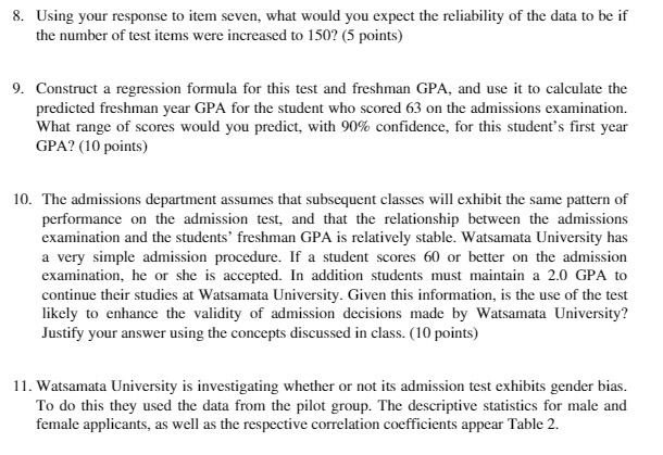  &. Using your response to item seven , what would you