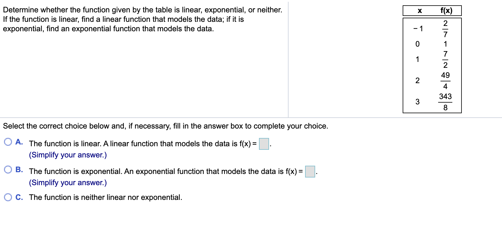 How can I solve this? Determine whether the function given by the