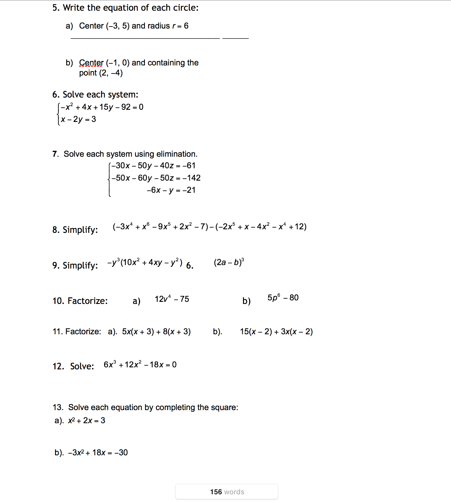 3 =1 a. Solve by graphing. b. Solve by factoring. c. Solve