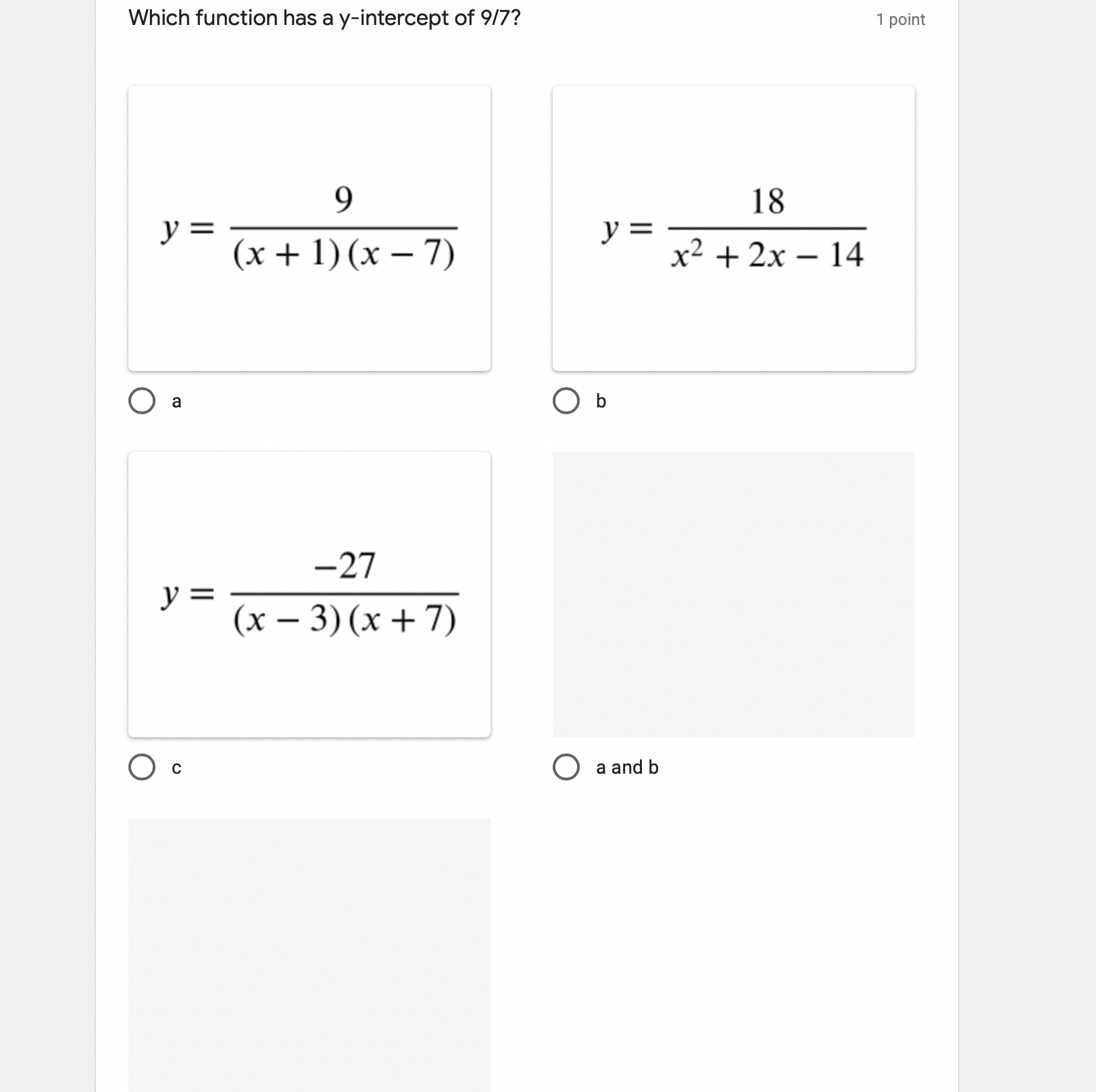 infinity? 1 point -10x2 + 3 f (x) = 5x2 - 6x