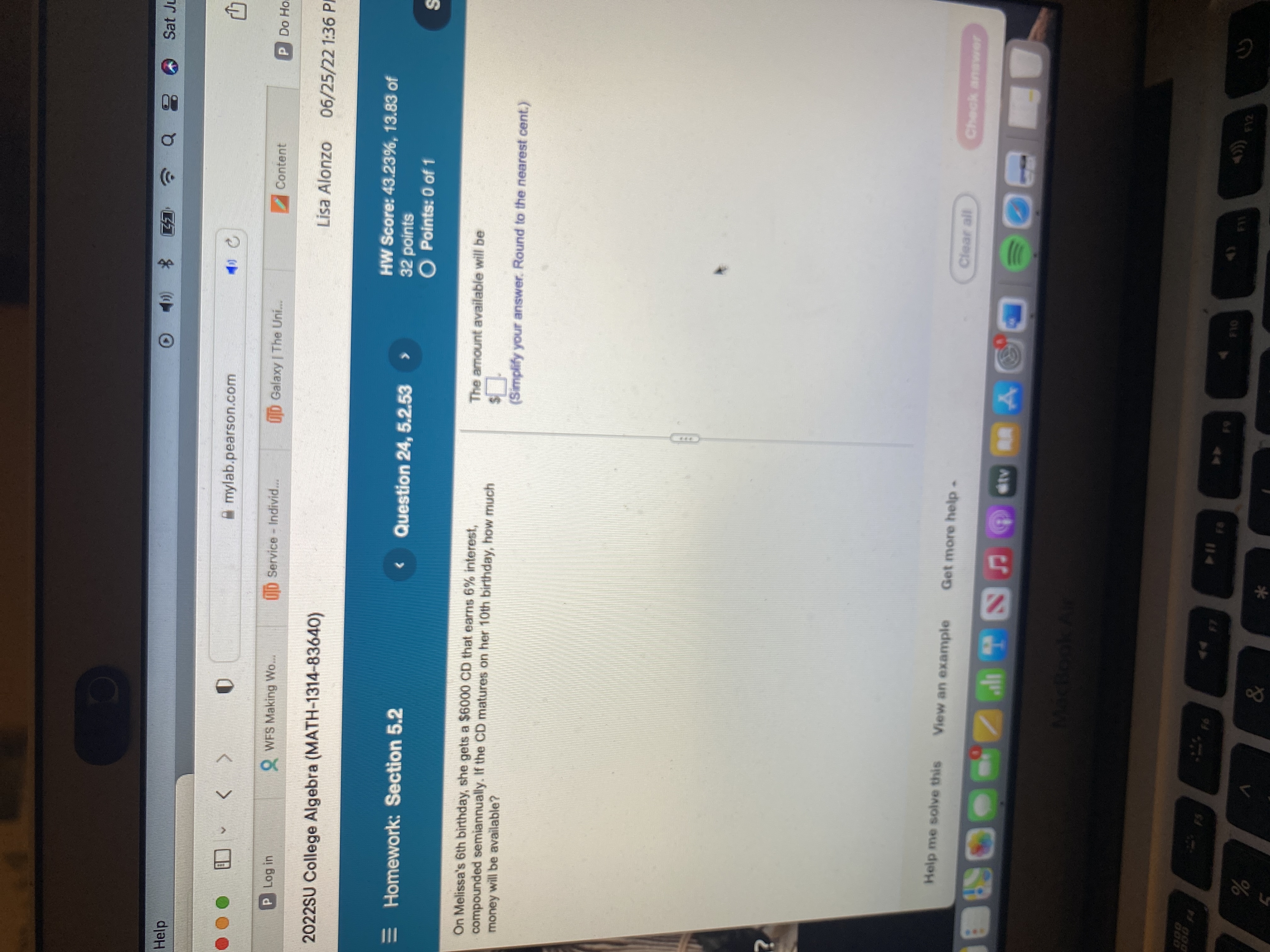 - Individ. (D Galaxy | The Uni. Content 2022SU College Algebra (MATH-1314-83640)