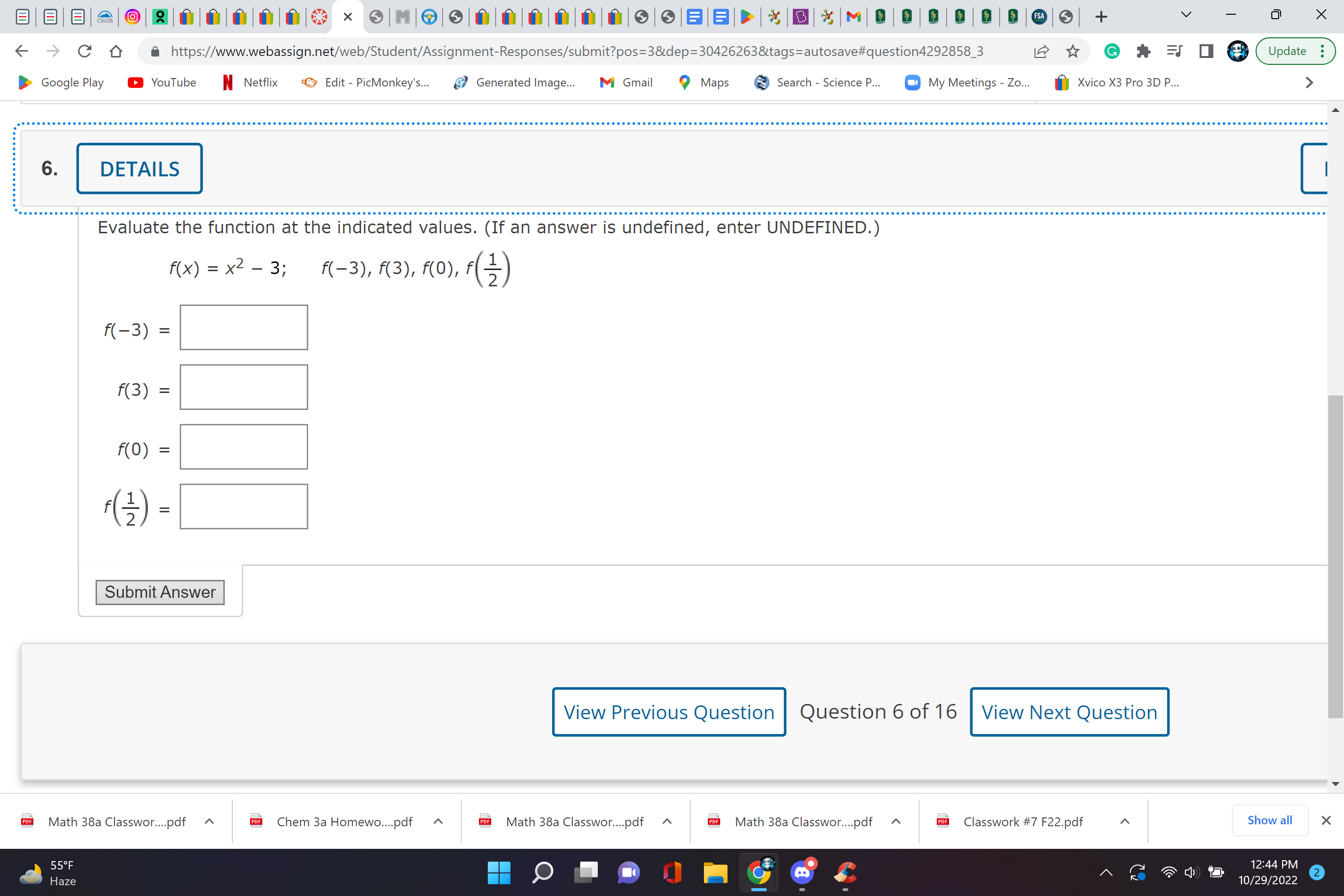 X C D https://www.webassign.net/web/Student/Assignment-Responses/submit?pos=3&dep=30426263&tags=autosave#question4292858_3 Update : Google Play YouTube N Netflix