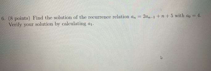 Answer need please as soon as possible. 6. (8 points) Find the