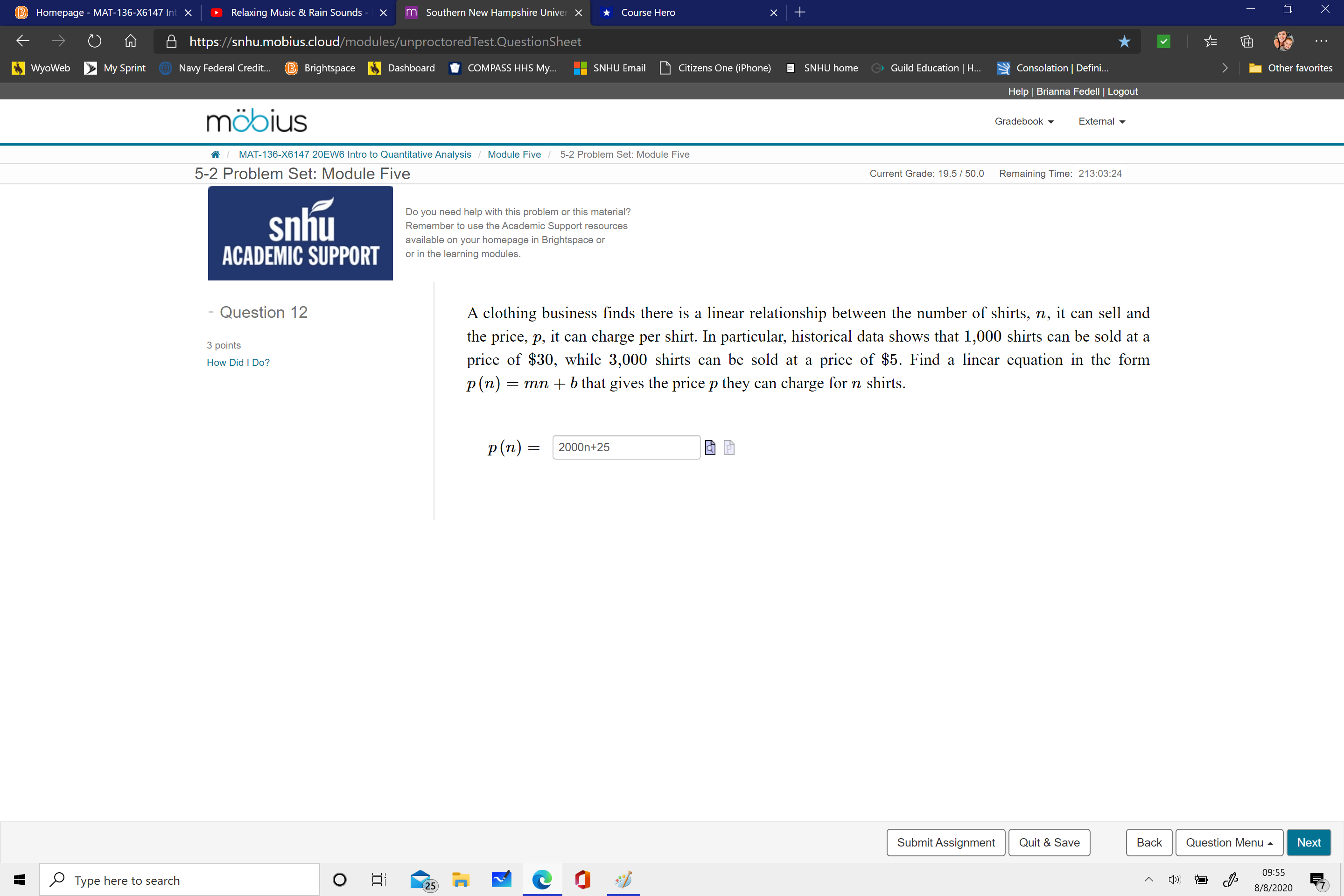 How do I set up this equation based on what they have