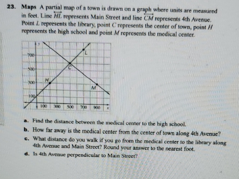 I need help with this problem, please!! 23. Maps A partial map