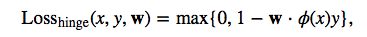 Need some assistance understanding a basic stochastic gradient descent (SGD)/Hinge Loss problem