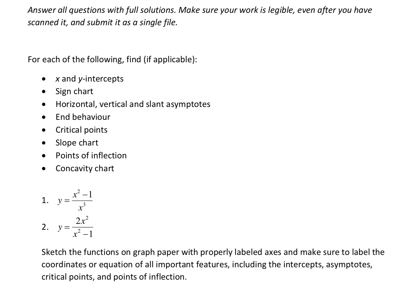 Answer all questions with full solutions. Make sure your work is legible,