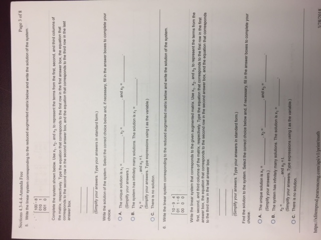 I need help with the Matrices problems attached. Please show steps so