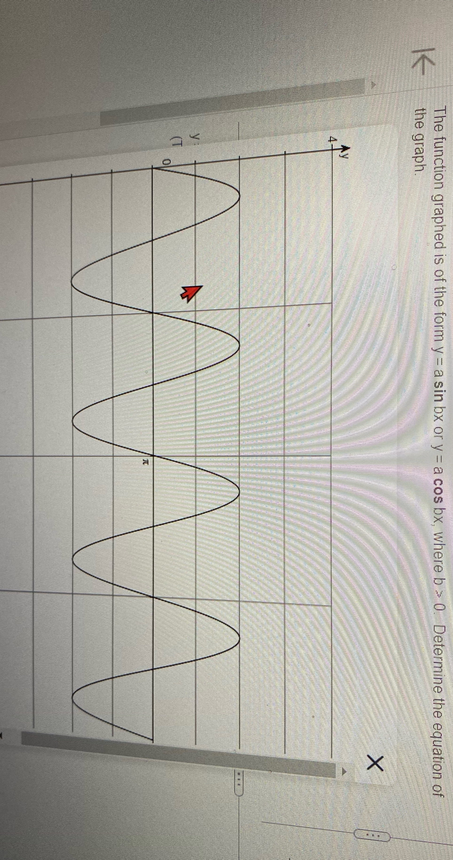 9What does y =Keep getting it wrong The function graphed is of