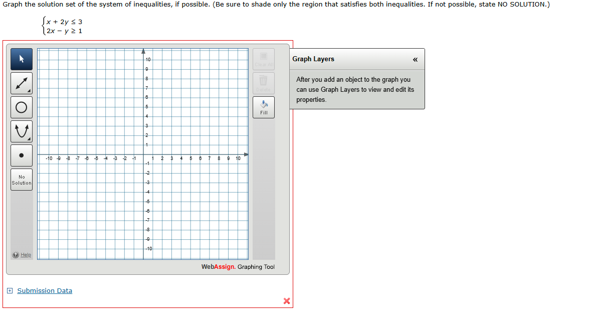 Show me how the graph should look Graph the solution set of