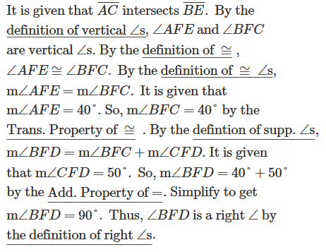 mZAFE = m/BFC. It is given that m_AFE = 40. So, m/BFC