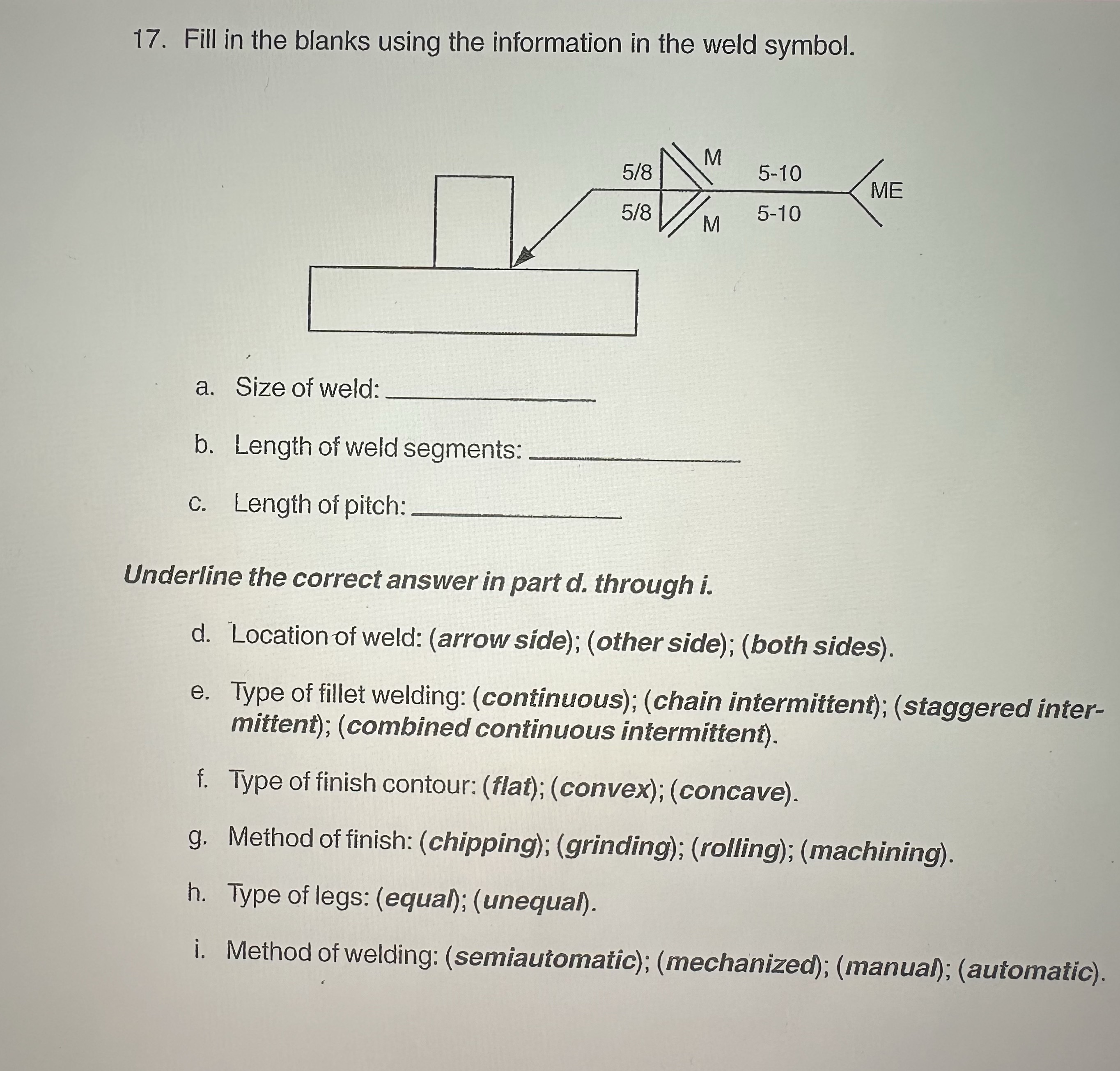 Please help!!! 17. Fill in the blanks using the information in the