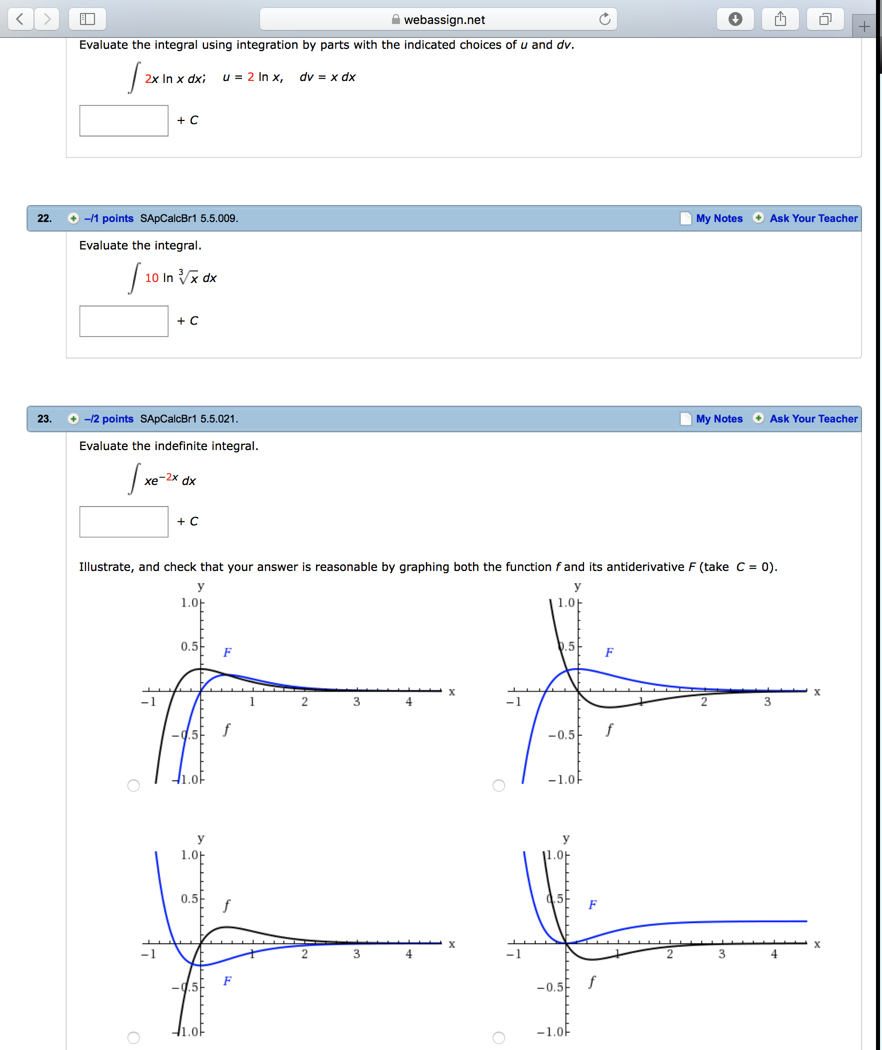 values of an increasing function fis shown. Use the table to nd