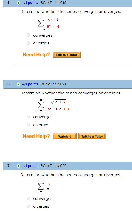 by the Comparison Test. (b) If an C. b" for all :1,
