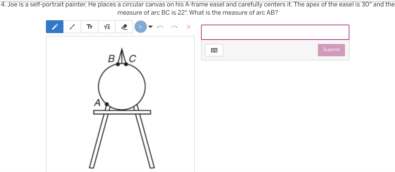landscape. The figure shows what he saw. Based on the view, approximately