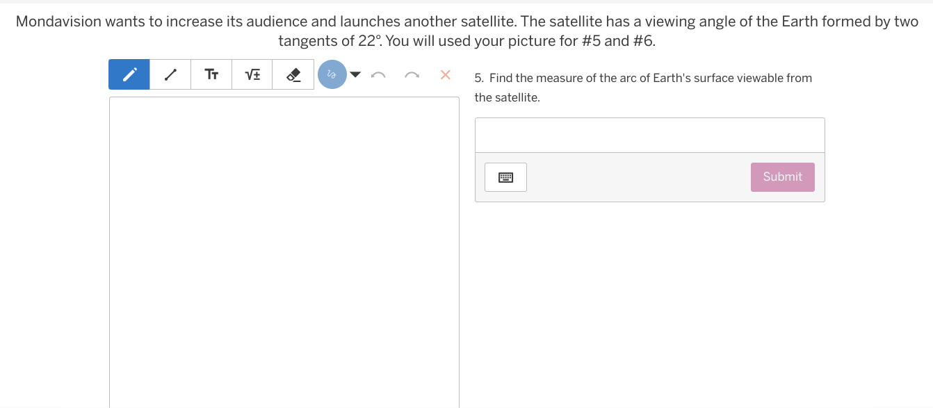 what angle does the side of the mountain that runs from A
