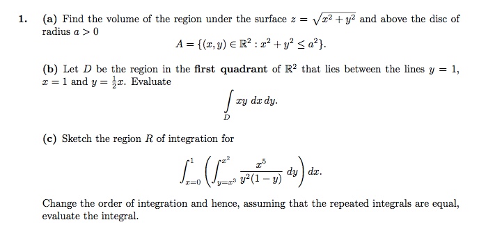 Two second year level calculus problem, thanks for helping. 1. (a) Find