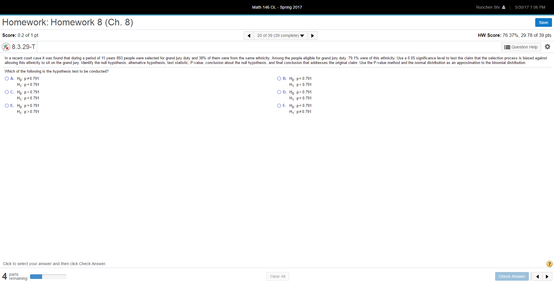 5.3.21 EEQuestmn new 1} In a survey 011d!) semor mommives as 3%