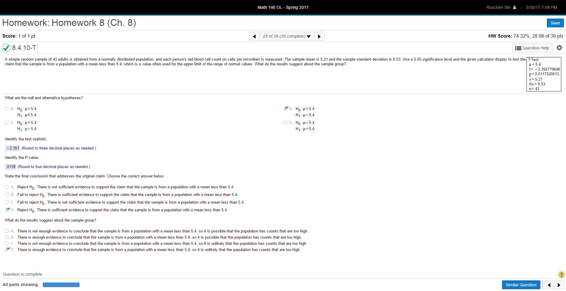 Uscmo norma' distribution as an approximation onnc binomia' distribution Identify the MH