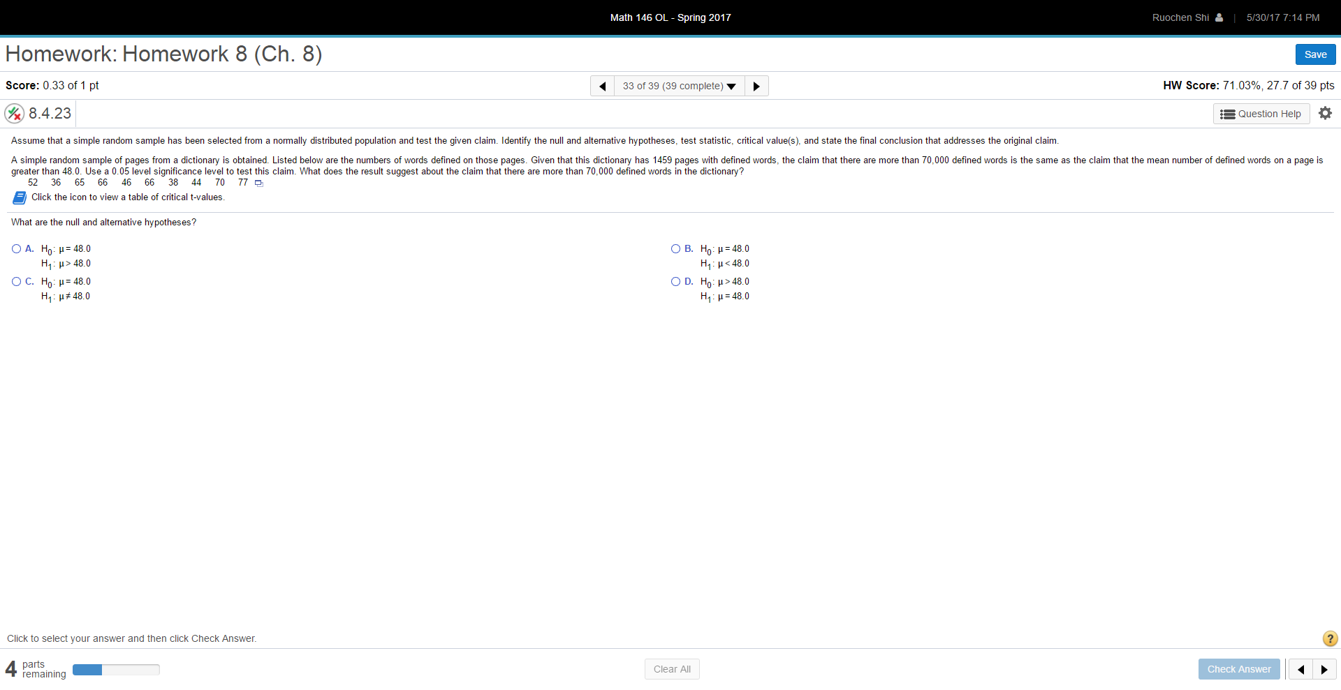 78 of39 p15 @ 5.3.21 EEQuestmn Hem c} In a survey o1