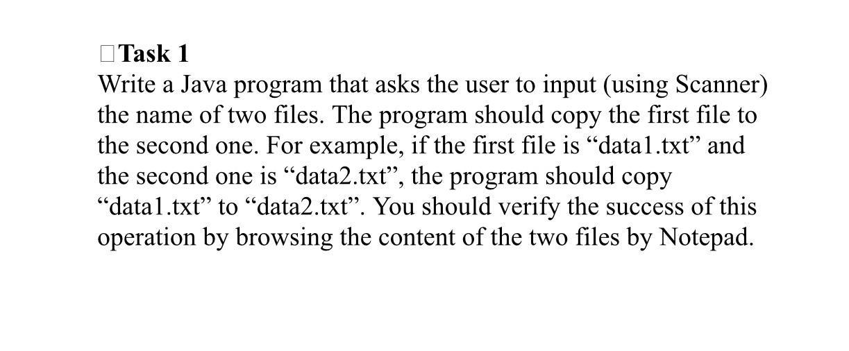 [1Task 1 Write a Java program that asks the user to