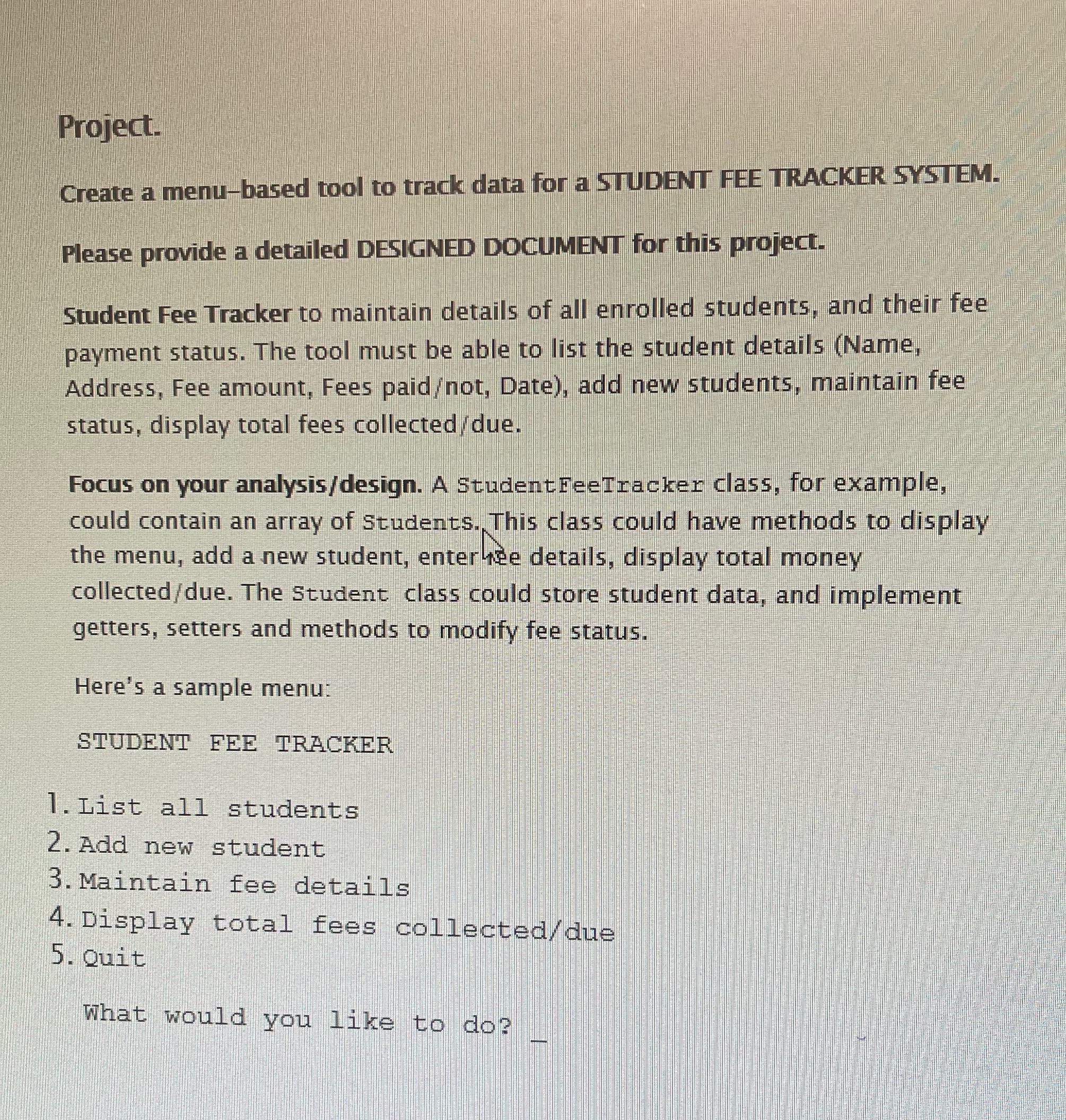 Please I need help with this project. Please make sure to add