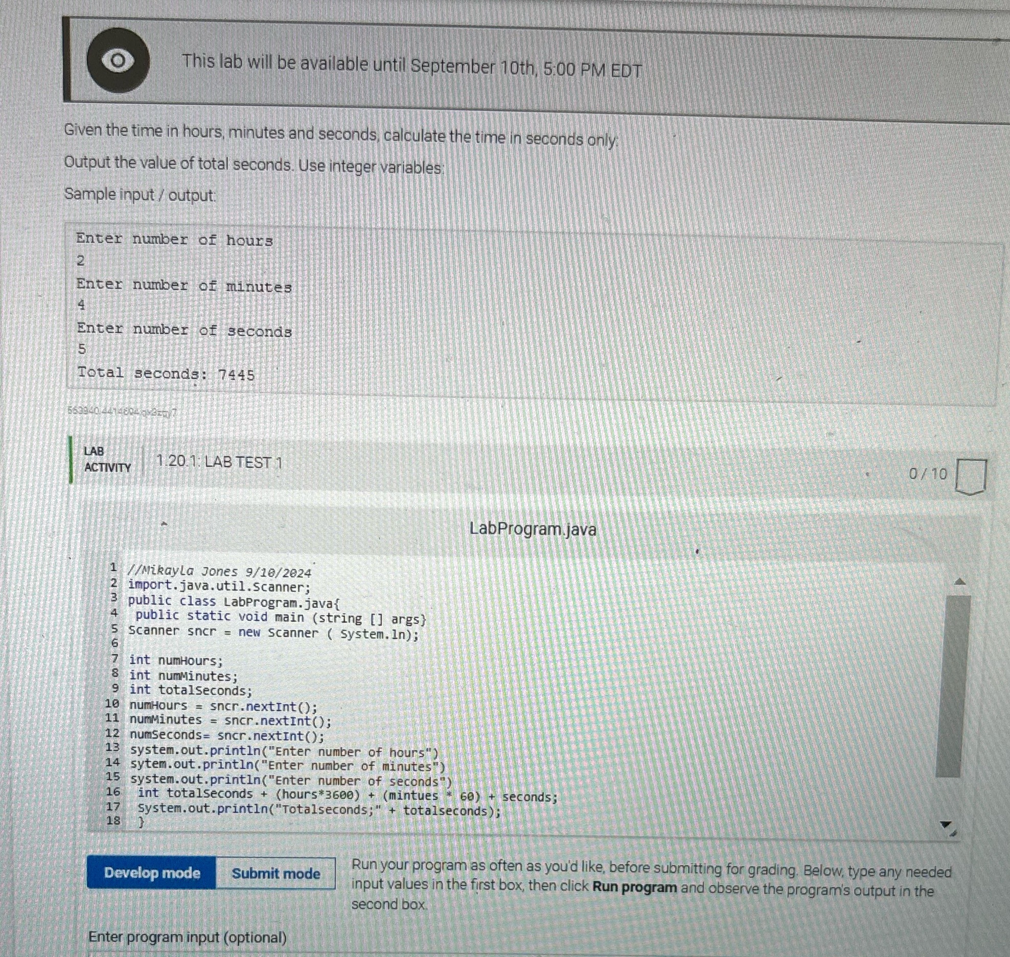 Help me I got 13 errors need code corrected O This lab