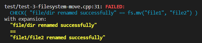 my test pass I am just failing 4 tests.Images of error: \f\f\ftest/test-3-filesystem-move.