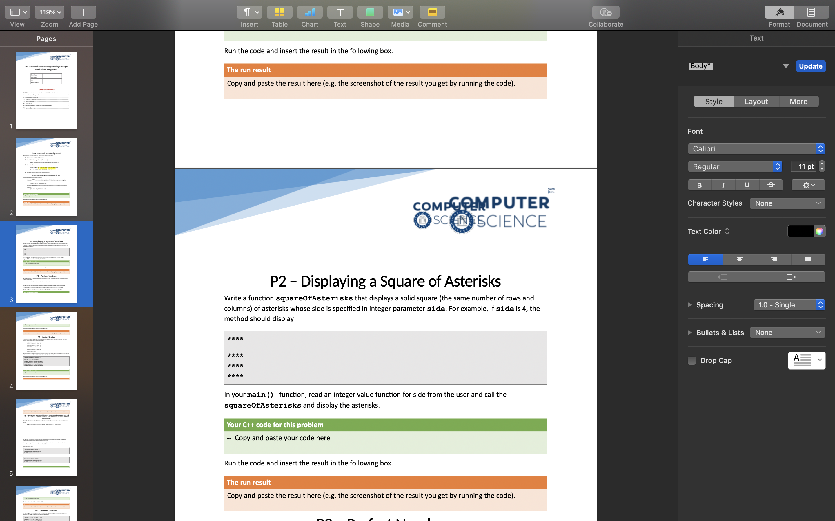  119% + T E View Zoom Add Page Insert Table Chart